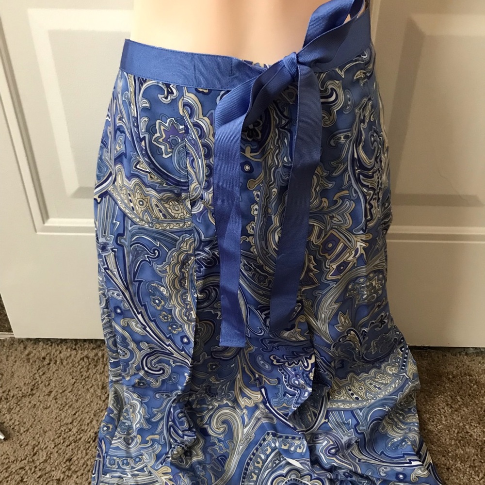Beautiful Blue Silk Skirt